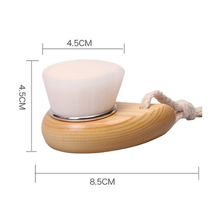 Wooden Soft Fiber Facial Cleansing Brush