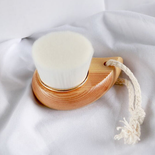 Wooden Soft Fiber Facial Cleansing Brush